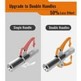 thumbnail image 5 of Grease Coupler,Quick Locking Grease Tip ,Grease Fittings,Double Handles,Quick Lock Release,Tools Coupler Tip,6 Thickened Jaws Grease Coupler,Compatible with All 1/8",1 PC(Silver), 5 of 9
