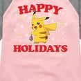 thumbnail image 3 of Pokémon - Happy Holidays - Youth Girls Raglan Graphic T-Shirt, 3 of 5