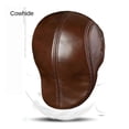 thumbnail image 4 of Fashion 100% Genuine Leather Large Cap Male Head Layer Cowhide Beret Cow Leather Big Size Man Hat Earmuffs ,Classic Vintage, 4 of 6