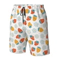thumbnail image 6 of Uemuo Floral Strawberr Pattern Men's Swim Trunks Hawaiian Beach Bathing Suit Swimsuits Beach Quick-Dry Shorts with Pockets-Large, 6 of 9