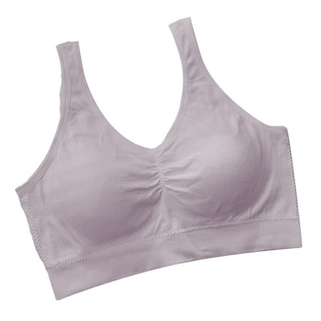 WCJM Women s Nylon Spandex Pink nylon underwear Women s Large Size Casual Simple Latex Fixed Cup Bra Soft And Skin Friendly Comfortable To The Body.