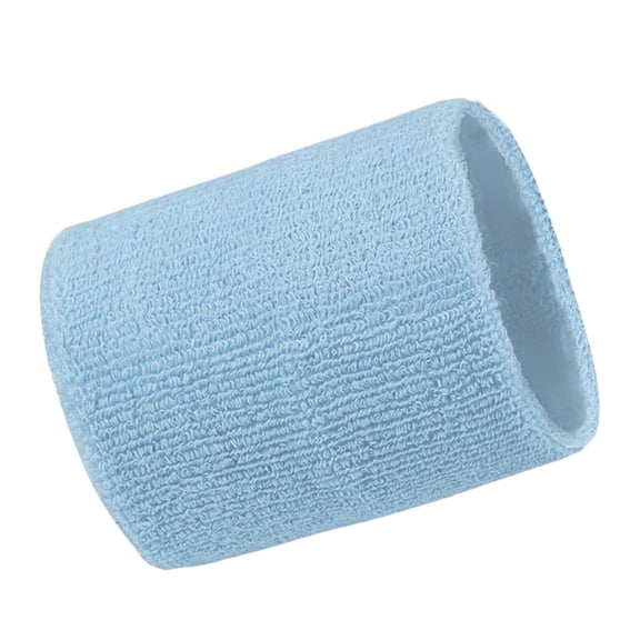 Athletic Sports Sweatbands Wrist Guards 3.15 Inch Breathable Towel Wristbands For Tennis Basketball Workout Blue