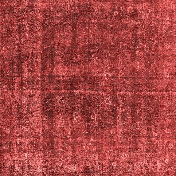 Ahgly Company Indoor Square Oriental Red Industrial Area Rugs, 5' Square