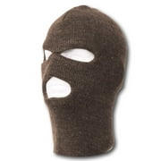 Top Headwear's 3 Hole Face Ski Mask, Brown