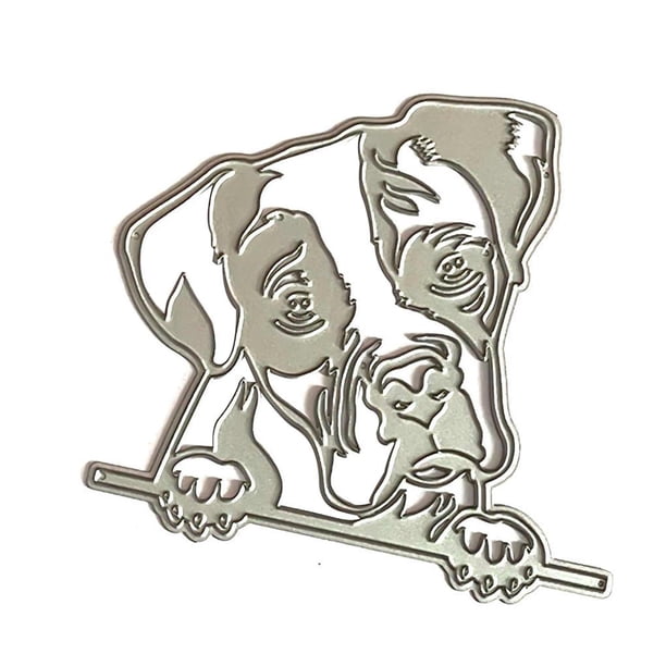 Troquel De Acero Al Carbono Exquisito Diy Relieve De Metal Troqueles De Corte De Moda Molde De Cuchillo De Grabado Reutilizable Con Forma De Perros Para Clips Álbumes De Fotos Relieve Guardurnaity HA018894-00
