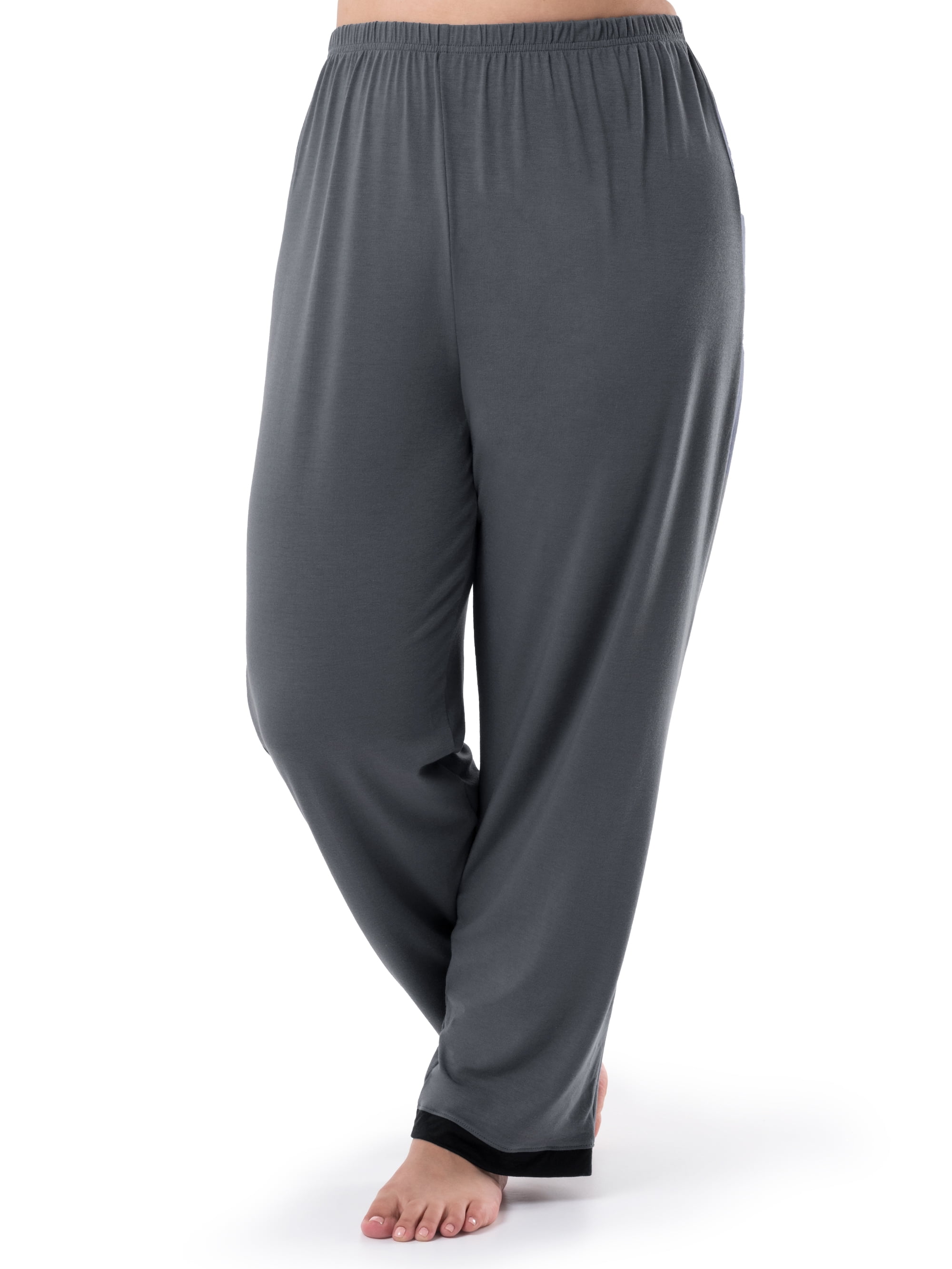 Fruit of the Loom Women's Soft & Breathable V-Neck Short Sleeve Top & Pajama Pant Set, Sizes S-4X