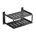 thumbnail image 1 of Organizador casero de la pared de la pared del estante del proyector de 2 capas instalando fácilmente la práctica caja de almacenamiento del estante Negro, 1 of 8