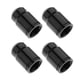 thumbnail image 2 of Juego de 4 vástagos de válvula para neumáticos de bicicleta ultraligeros de aleación de aluminio anodizado. Schrader Negro, 2 of 7