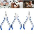 thumbnail image 4 of Kit de alicates herramientas de sujeción de bobinado pinzas de joyería portátiles a prueba de herrumbre 3 piezas para cableado eléctrico ANGGREK Otros, 4 of 8