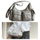 thumbnail image 3 of Bolso Bandolera Retro Con Múltiples Bolsillos Bolso Bandolera Hombro Errante PU (Gris), 3 of 9