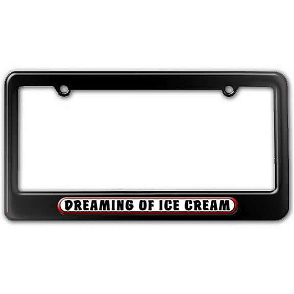 Dreaming of Ice Cream License Plate Frame