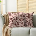 thumbnail image 2 of Christmas Red Polka Dot Pillow Covers 18x18 Set of 2 Boho Style Decorative Throw Pillow Cases Outdoor Farmhouse Holiday Decoration for Sofa Couch Bed, 2 of 6