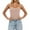 Rose Gold, variant on Wang6 Women Spaghetti Strap Cropped Camisole Trendy Sleeveless Cami Undershirts Square Neck Summer Tops Tees White XS
