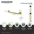thumbnail image 4 of Kingston Brass DR914167 Camelon 16" x 1-1/4" O.D. Brass Decorative Grab Bar, Brushed Brass, 4 of 4