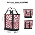 thumbnail image 2 of Large Capacity Insulated Tote Bag16.1×13.4×7.5in Thermal Insulation And Easy To Clean Strong Bearing Capacity Can Be Reused Crimson Moroccan Trellis Hand-Drawn Sketch_2, 2 of 8
