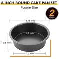 thumbnail image 2 of Ensemble de 2 Moules à Gâteau Ronds pour la Cuisson 8 Pouces et Moule à Gâteau Nourriture Angel 10 Pouces, 2 of 5