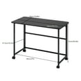 thumbnail image 4 of Funnil 39.37'' Folding Standing Desk with Rolling Wheels for Small Space, Compact Portable Table Writing Computer Desk in Study, Home Office Foldable Office Desk for Bedroom and Living Room, 4 of 8