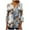 Brown, variant on BSDJILFG Tunics for Women 3/4 Bell Sleeve Floral Peplum Tops Button Up Pleated Cutout V-Neck Work Blouses Summer Sales