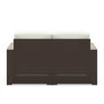 thumbnail image 4 of Pemberly Row Contemporary Brown Rattan Loveseat, 4 of 7