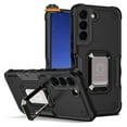 thumbnail image 2 of For Motorola Moto G Play 2024 Hybrid 2 in 1 Hard PC TPU Heavy Duty Rugged Bumper Shockproof with Magnetic Ring Kickstand Phone Case Cover by Xpression - Black, 2 of 11