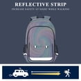 thumbnail image 5 of Flip-Top Backpack 17L Capacity Lightweight Bookpack Reflective Safety Strips & Adjustable Chest Strap Cute Pastel Rainbow Swirl, 5 of 7