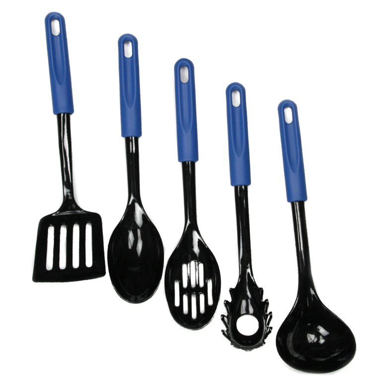 5pc Quality Plastic Kitchen Tool Cooking Utensil Set Slotted Spatula Spoon  Ladle