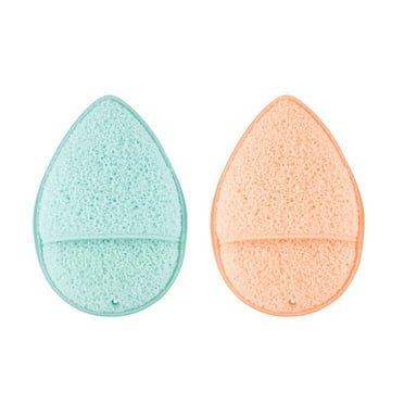 2 Water Drop Shaped Sponge Facial Washing Gloves for Gentle Face Cleansing and 2pcs