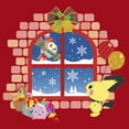 thumbnail image 2 of Men's Pokemon Christmas Window Sweatshirt Red Medium, 2 of 4