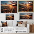 thumbnail image 4 of Designart "At Sunset Coastal Serenity painting II" Landscapes Floater Framed Canvas Print, 4 of 7