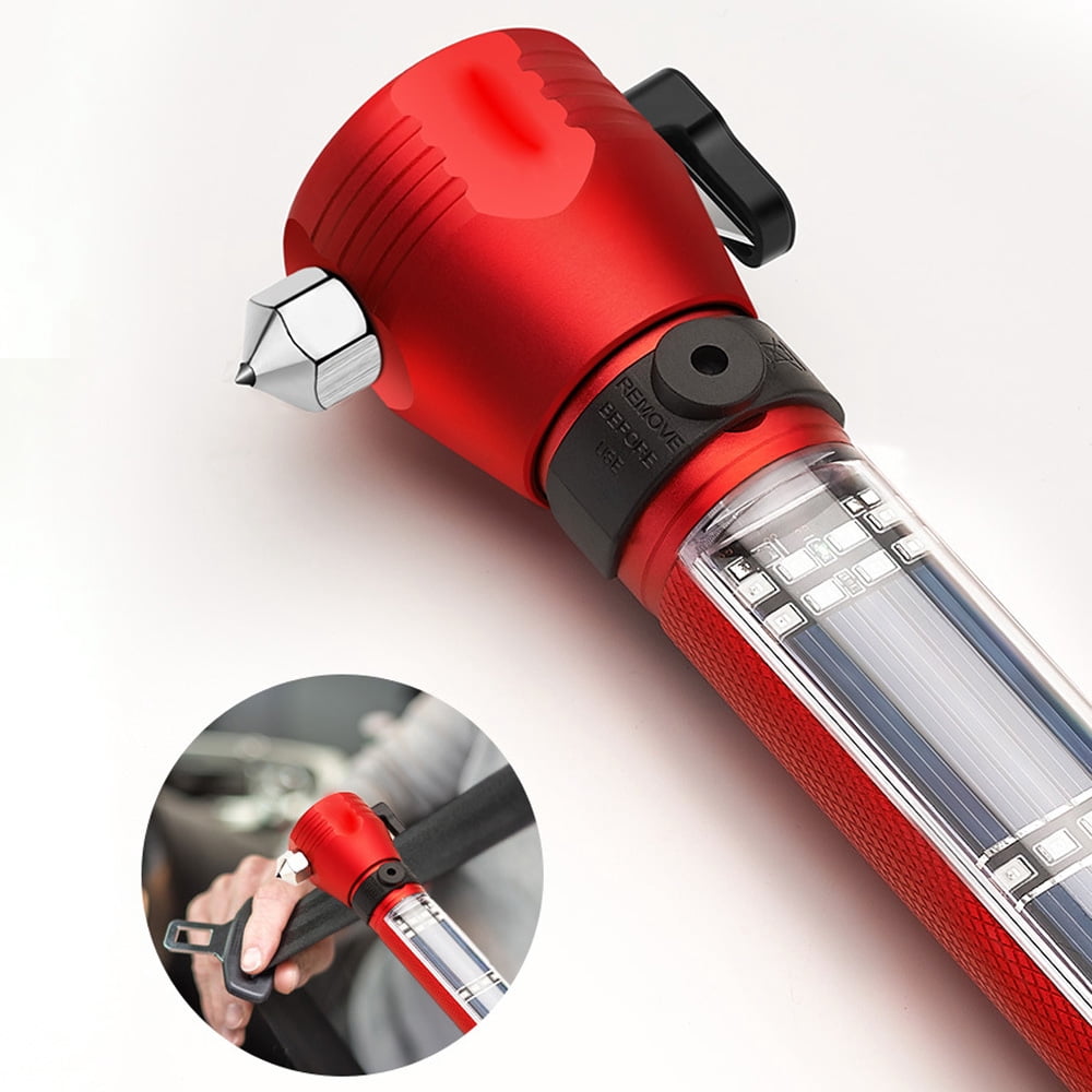 8 in 1 Waterproof Multifunctional Outdoor Camping USB Rechargeable Solar LED Flashlights Black