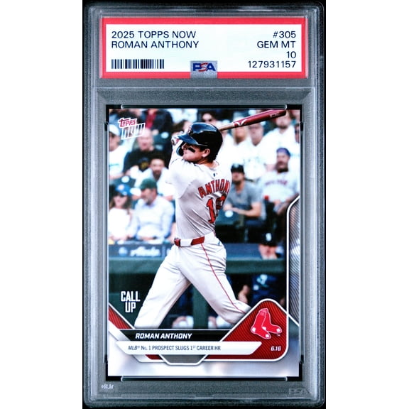 Graded 2025 Topps Now Roman Anthony #305 Rookie RC Baseball Card PSA 10 Gem Mint