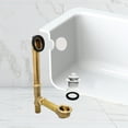 thumbnail image 3 of Westbrass 14" Brass Bath Waste & Overflow Assembly with Twist & Close Drain and Illusionary Cover, Powder Coat White, 3 of 17
