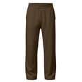thumbnail image 4 of Mens Sweatpants with Multi Pocket Solid Color Stretch Loose Fit Casual Straight Pants Elastic Waist Casual Wide Leg Sweatpants, 4 of 8
