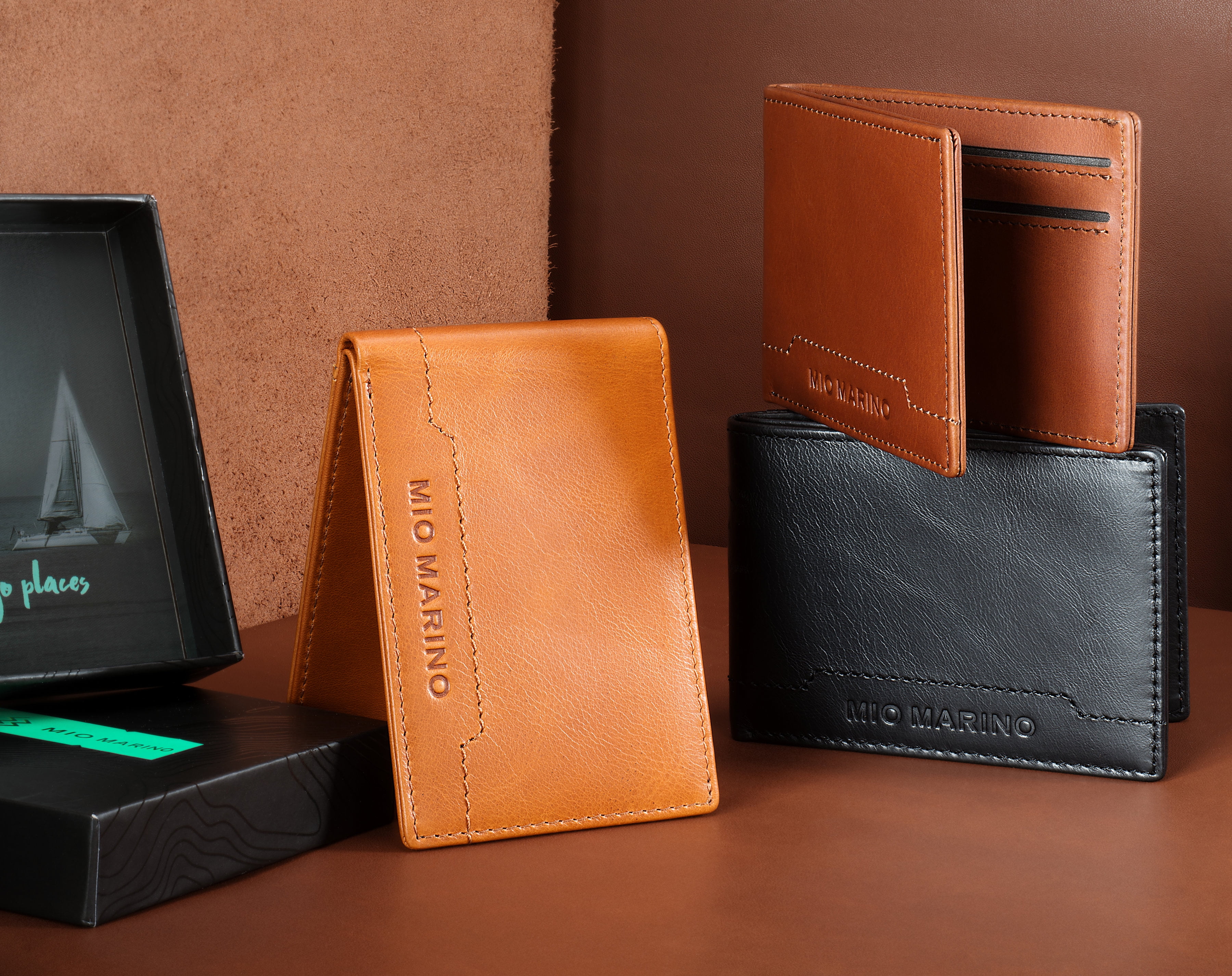 OFAMOUS Men's Leather Wallet with Coin Pocket Flip Up ID Window RFID  Blocking Slim Bifold Credit Card Front Pocket Wallet (Black)