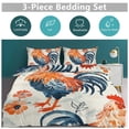 thumbnail image 5 of 3 Pcs Soft Bedding Set, Includes 1 Duvet Cover with Zipper And 2 Pillow,Shams Oil Rooster Twin(86"x70"), 5 of 8