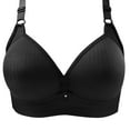 thumbnail image 5 of VISALY armpit-fat bra armpit-fat bra, Women's Summer Solid Color Dark Pattern Thin Style Wireless Back Buckle Underwear Side Breast, Plus size strapless bras for women Shapedly bra, Black,M, 5 of 5