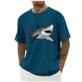 thumbnail image 1 of Chemise à Manches Courtes Imprimée Col Rond pour Hommes, 95 % Polyester 5 % Spandex, Ajustement Décontracté Respirant, Tissu Doux, pour Usage Quotidien en Extérieur, Printemps Été, 1 of 5