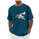 thumbnail image 2 of Tops para hombre, blusas y camisas de cuello redondo y manga corta para hombre, blusas casuales de moda con cuello redondo y estampado para hombre, blusas de poliéster para hombre., 2 of 5