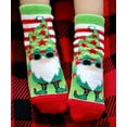 thumbnail image 6 of Jefferies Socks Boys Holiday Gnome Monster Stripe Fuzzy Slipper Socks 4 Pack, 6 of 6