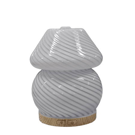 better homes & gardens 150ml cool mist mini swirl lamp ultrasonic diffuser mushroom white