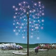 thumbnail image 2 of Collections Etc. LED Solar Willow Tree, Outdoor Solar Tree with Colorful Solar-Powered Lights with Adjustable Branches, Purple Lights, 2 of 8