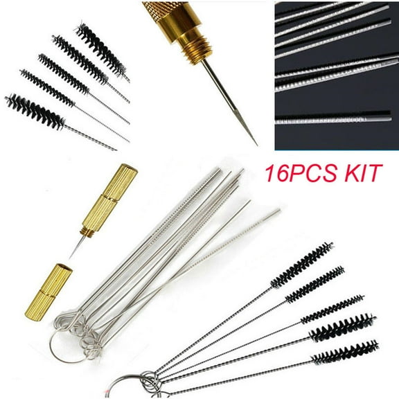 NEW 16X Car Windshield Spray Wiper Nozzle Washer Jet Cleaning Needle Brush Tool