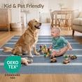 thumbnail image 4 of ODIKA 4'x6' Ultra-Soft Area Rug, Striped Farmhouse Ticking Pinstripe Nautical Bands Scandinavian None Washable, Bare feet friendly, Silk-Touch for Bedroom Home office, 4 of 7