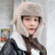 thumbnail image 2 of Russian Women Winter Aviator Trapper Hat With Fur Lining Ear Flaps Ushanka Hat, 2 of 2
