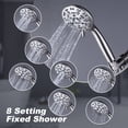 thumbnail image 2 of Wowow Single Handle 7-Spray Shower Faucet 1.8 GPM with Handheld Shower and High Pressure in Brushed Nickel (Valve Included), 2 of 5