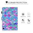 thumbnail image 3 of Allytech Flip Case for Amazon Fire HD 8 10th Gen & Fire HD 8 Plus 2020, Painted Cute Pattern Smart Cover for Girls with Auto Sleep Wake Shockproof Kickstand Case for Amazon Fire HD 8 2020, Scales, 3 of 6