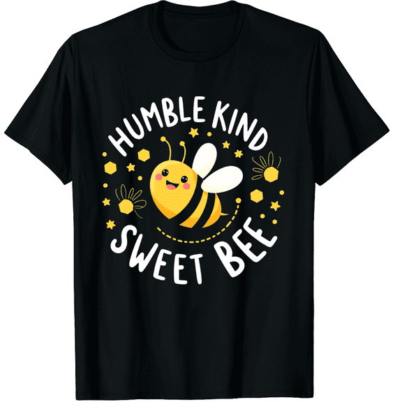 Bee Kind Shirt Kindness Be Kind Sweet Humble Graphic Black T-Shirt for Men and Women