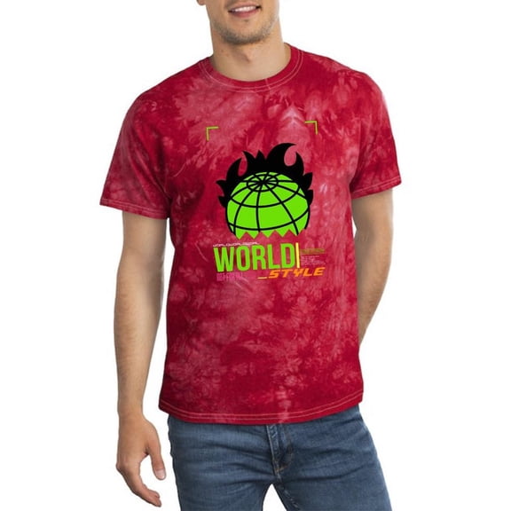 Abstract Planet Rave Style Tie Dye Crystal Men -Image by Shutterstock, Male Medium
