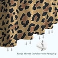 thumbnail image 6 of Brown and Black Leopard Print Shower Curtain 84"x72" ,Bathroom Decorative Shower Curtains Set with 12 Hooks,Modern Waterproof Washable Shower Curtain, 6 of 6