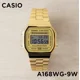thumbnail image 4 of Reloj Casio Vintage Unisex Color de la correa Dorado Color del bisel Dorado Color del fondo Azul claro, 4 of 8